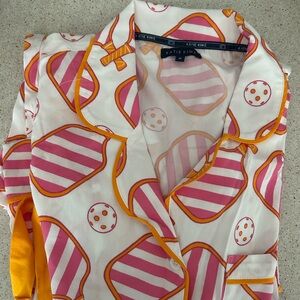 Katie Kime Striped Pink and Orange Loungewear